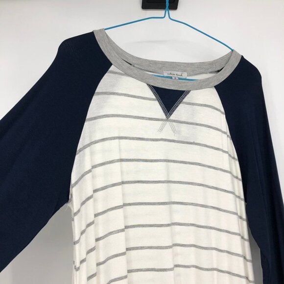 NWT - Silver Icing White Birch Stripped White & Blue Long Sleeve T shirt M - Picture 13 of 16